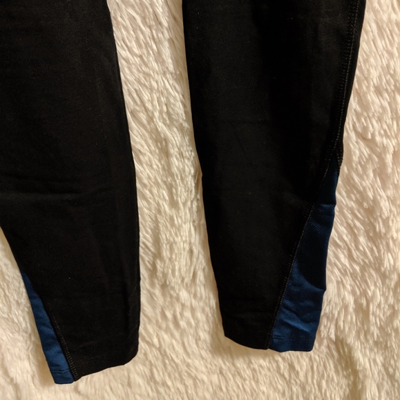 Black & blue drawstring heart leggings - Picture 5 of 7